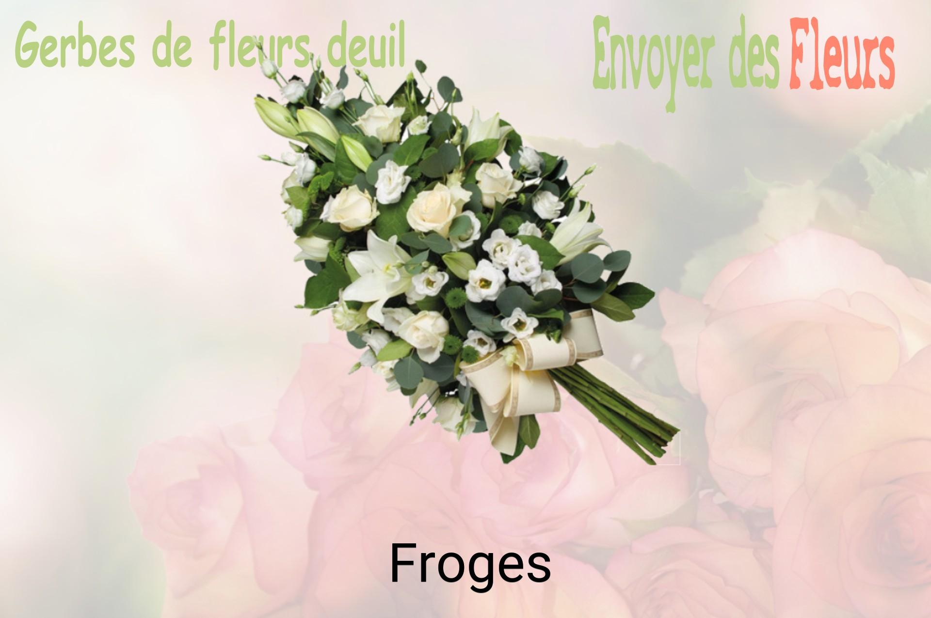 Gerbe de fleurs de deuil livrée à Froges